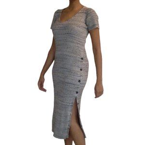 Anthropologie Gray Midi Sweater Dress